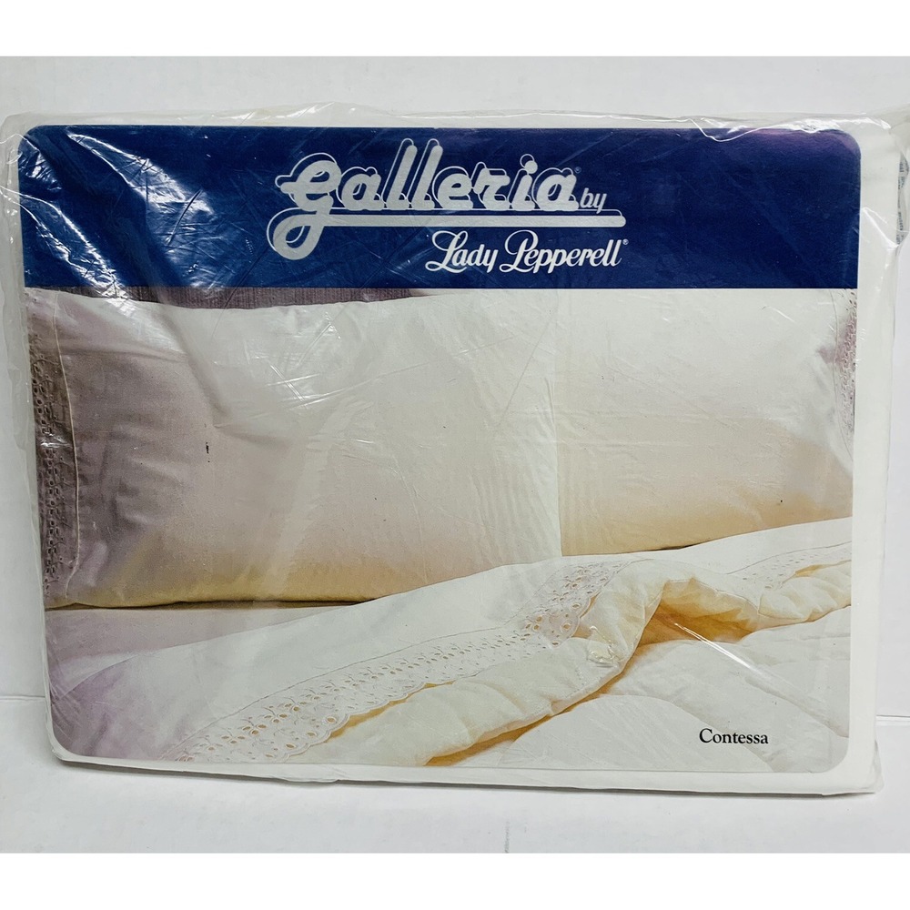 Vtg Lady Pepperell No Iron Percale Queen Flat Sheet Made in USA NOS NEW *Flaw*